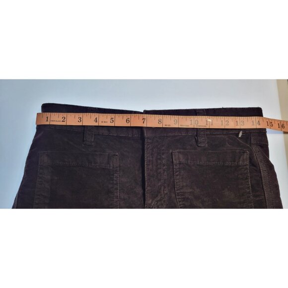 Free People Velvet Flare Pants Size 6 Brown/Chocolate Boho 70s Vintage - Picture 10 of 12